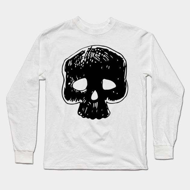 Human skull Long Sleeve T-Shirt by katerinamk